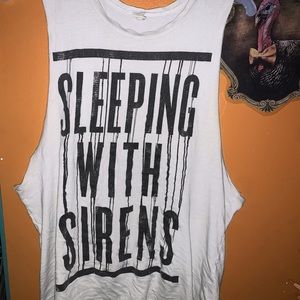 sleeping with sirens white paint bleeding muscle tank